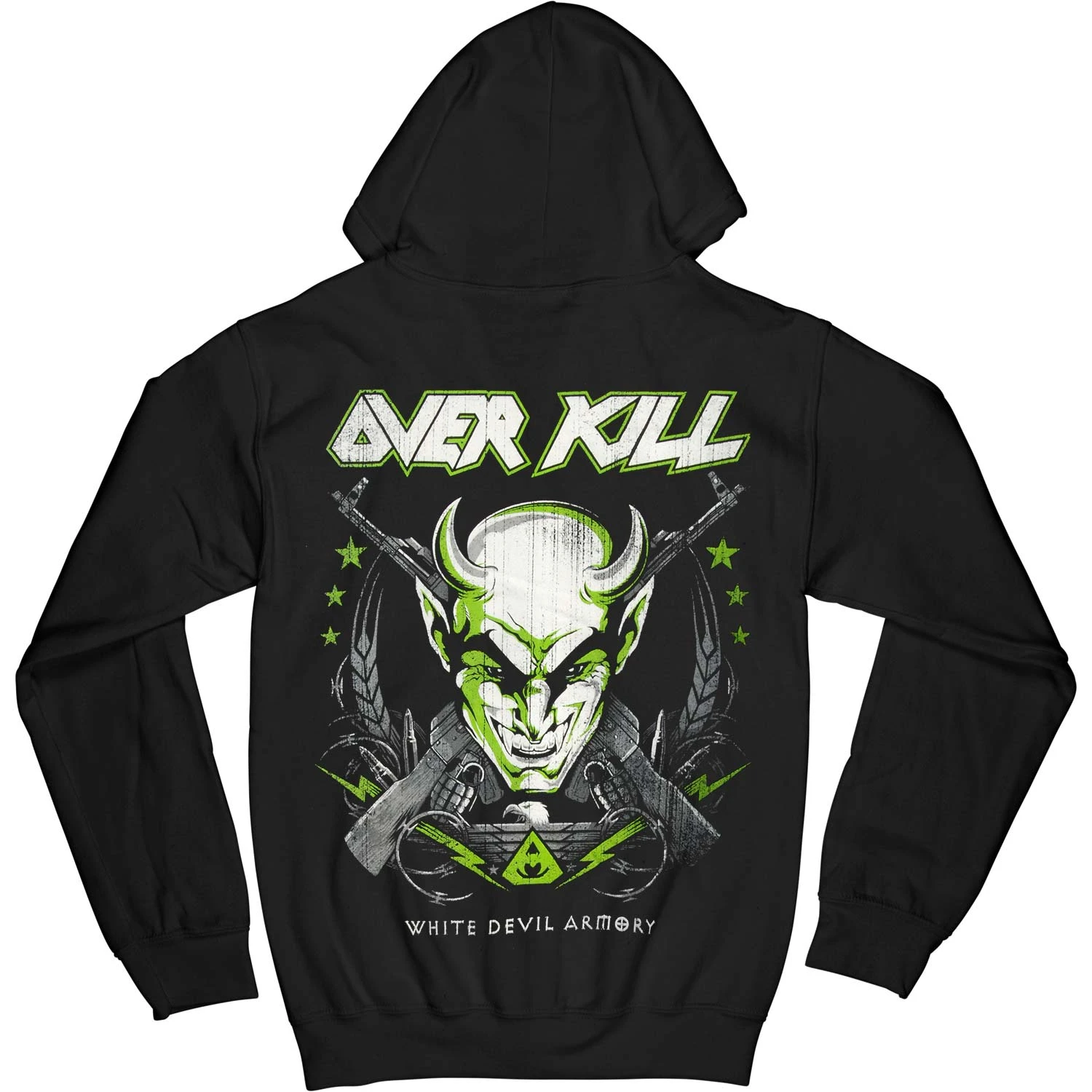 White Devil Zippered Hooded Sweatshirt 2 White Devil Zippered Hooded Sweatshirt - Image 2