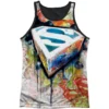 Superman Urban Shields Black Back Mens Tank