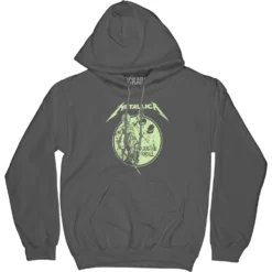 Metallica Justice Neon Charcoal Hoodie Hooded Sweatshirt
