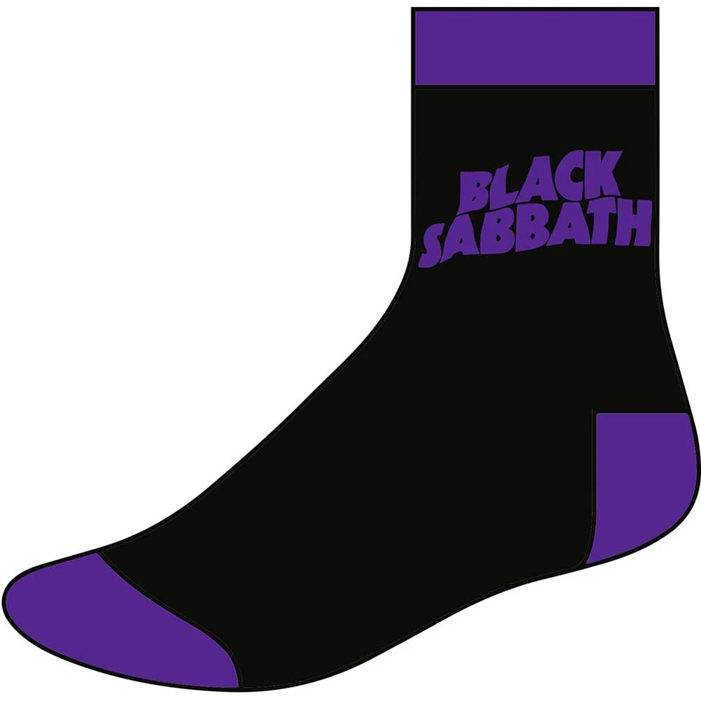 Black Sabbath Wavy Logo (Size 8 - 12) Socks 1 Black Sabbath Wavy Logo (Size 8 - 12) Socks