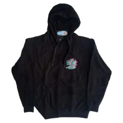 Double Six Arrow Smiley (Back Print) Zippered Hooded Sweatshirt