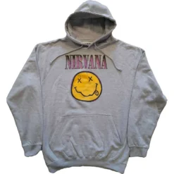 Nirvana Xerox Smiley Pink Hooded Sweatshirt