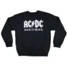 AC/DC Back In Black Crew Neck Fleece Sweatshirt
