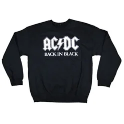 AC/DC Back In Black Crew Neck Fleece Sweatshirt