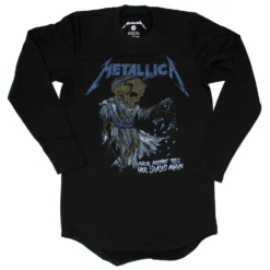 Metallica Doris Distressed Long Sleeve Terry Tunic Long Sleeve